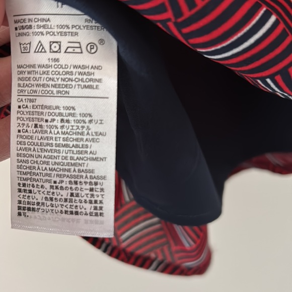 Banana Republic Factory Red Print Twist Neck Halter Top - Picture 6 of 6